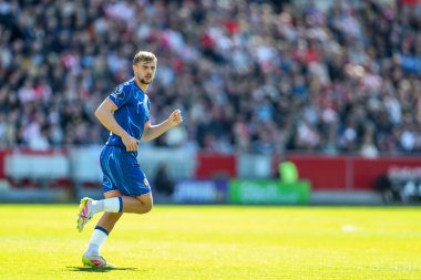 Chelsea 'den Kiernan Dewsbury-Hall Premier League karşılaşmasında Brentford Chelsea' ye karşı Gtech Community Stadyumu, Londra, 6 Nisan 2025