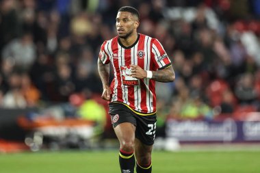 Sheffield United takımından Tyrese Campbell 8 Nisan 2025 'te Bramall Lane, Sheffield, İngiltere' de Sheffield United ve Millwall maçında
