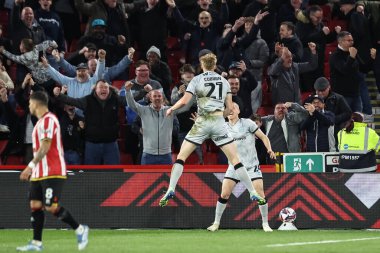 Millwall 'dan Josh Coburn, 8 Nisan 2025' te Bramall Lane, Sheffield, İngiltere 'de oynanan ve Sheffield United ile Millwall arasındaki Sky Bet Şampiyonası' nda 0-1 kazanma hedefini kutluyor.