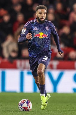 Leeds United takımının Jayden Bogle 'ı Middlesbrough - Leeds United maçı sırasında Riverside Stadyumu, Middlesbrough, Birleşik Krallık, 8 Nisan 2025
