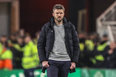 Middlesbrough Sky Bet Şampiyonası 'nda Michael Carrick teknik direktörü Middlesbrough - Leeds United maçı sırasında Riverside Stadyumu, Middlesbrough, Birleşik Krallık, 8 Nisan 2025