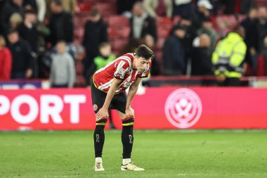 Sheffield United takımından üzgün bir Anel Ahmedhodi 8 Nisan 2025 'te Bramall Lane, Sheffield, İngiltere' de Sheffield United ve Millwall maçında