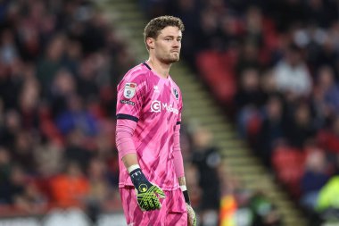 Millwall 'dan Lukas Jensen 8 Nisan 2025' te Bramall Lane, Sheffield, İngiltere 'de Sheffield United ve Millwall maçında