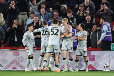 Millwall 'dan Josh Coburn, 8 Nisan 2025' te Bramall Lane, Sheffield, İngiltere 'de oynanan ve Sheffield United ile Millwall arasındaki Sky Bet Şampiyonası' nda 0-1 kazanma hedefini kutluyor.