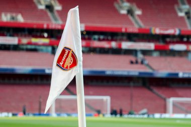 UEFA Şampiyonlar Ligi çeyrek final maçından önce Londra, Emirates Stadyumu 'nda Arsenal ve Real Madrid maçının genel görünümü, 8 Nisan 2025