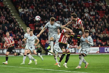 Sheffield United takımından Ben Brereton Daz, 8 Nisan 2025 'te Bramall Lane, Sheffield, İngiltere' de oynanan Sheffield United-Millwall maçında kaleye doğru ilerliyor.