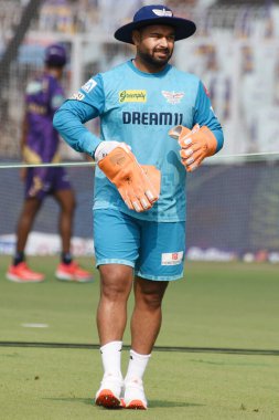 LSG kaptanı Rishabh Pant KKR ve LSG arasında oynanan 2025 karşılaşmasında, Batı Bengal 'deki Eden Garden' da, 8 Nisan 2025 Salı günü. Fotoğraf: Debajyoti Chakraborty.