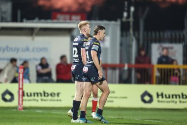 Wigan Warriors takımından Zach Eckersley, 11 Nisan 2025 'te İngiltere' nin Hull-Wigan Warriors takımında oynanan 7.