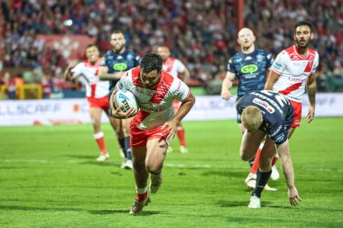 Hull KR 'dan Peta Hiku, 11 Nisan 2025' te İngiltere 'nin Hull kenti Kingston' da oynanan Sewell Group Craven Park 'ta oynanan 7.