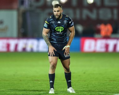 Wigan Warriors takımından Kaide Ellis, 7. Betfred Süper Lig karşılaşmasında Hull KR, Wigan Warriors 'a karşı Sewell Group Craven Park, Kingston üzerine Hull, İngiltere, 11 Nisan 2025