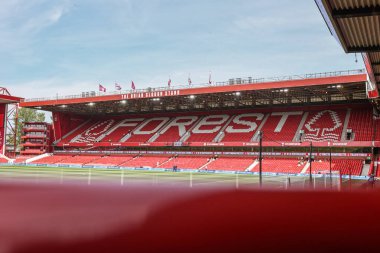 Premier League karşılaşması öncesinde Nottingham Forest, Everton 'a karşı City Ground, Nottingham, İngiltere' de 12 Nisan 2025