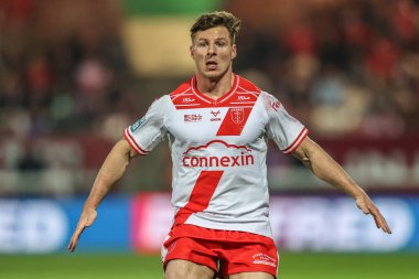Hull KR 'dan Tom Davies 7. Betfred Süper Lig karşılaşmasında Hull KR, Wigan Warriors' a karşı Sewell Group Craven Park, Kingston üzerine Hull, İngiltere, 11 Nisan 2025