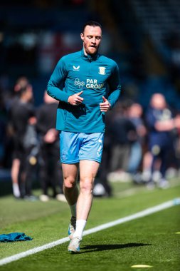 Preston North End 'den Keane maç öncesi ısınma maçında Leeds United, Preston North End' e karşı 12 Nisan 2025 'te Elland Road, Leeds' de oynanacak.