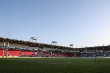 St Helens 'in evi olan St Wicked Stadyumu' nun genel görünümü Betfred Süper Lig 7. Raundu öncesinde St Helens vs Wakefield Trinity 'ye karşı.