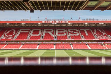 Premier League karşılaşması öncesinde Nottingham Forest, Everton 'a karşı City Ground, Nottingham, İngiltere' de 12 Nisan 2025