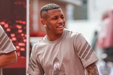 Nottingham Ormanı 'ndan Danilo Premier Lig maçı sırasında Nottingham Forest, Everton' a karşı City Ground, Nottingham, İngiltere, 12 Nisan 2025 'te geldi.