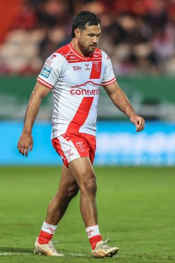 Hull KR takımından Peta Hiku, 7. Betfred Süper Lig karşılaşmasında Hull KR, Wigan Warriors 'a karşı Sewell Group Craven Park, Kingston üzerine Hull, İngiltere, 11 Nisan 2025