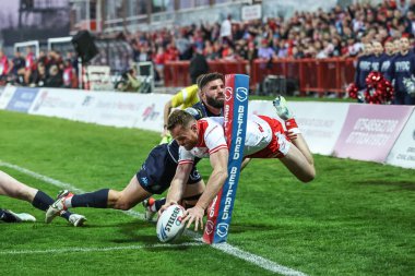 Hull KR 'dan Joe Burgess, 11 Nisan 2025' te İngiltere 'nin Hull kenti Kingston' da oynanan Sewell Group Craven Park 'ta oynanan 7.