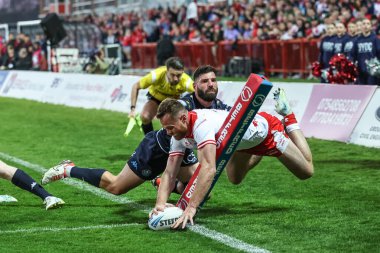 Hull KR 'dan Joe Burgess, 11 Nisan 2025' te İngiltere 'nin Hull kenti Kingston' da oynanan Sewell Group Craven Park 'ta oynanan 7.