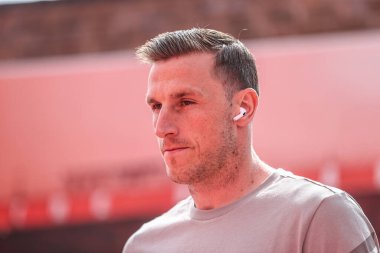 Nottingham Ormanı 'ndan Chris Wood Premier Lig maçı sırasında Nottingham Forest, Everton' a karşı City Ground, Nottingham, İngiltere, 12 Nisan 2025 'de geldi.