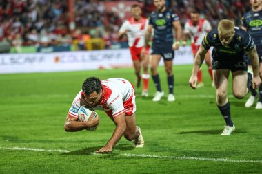 Hull KR 'dan Peta Hiku, 11 Nisan 2025' te İngiltere 'nin Hull kenti Kingston' da oynanan Sewell Group Craven Park 'ta oynanan 7.