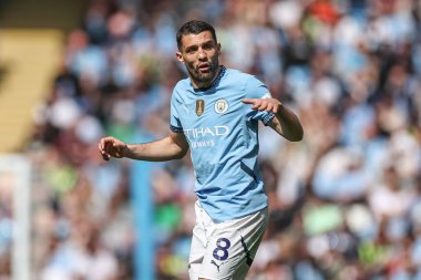 Manchester City 'den Mateo Kovai Premier League maçı sırasında Etihad Stadyumu' nda kristal saraya karşı 12 Nisan 2025