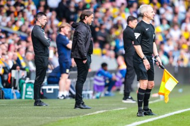 Daniel Farke Leeds Birleşik Teknik Direktör Sky Bet Şampiyonası maçında Leeds United, Preston North End 'e karşı Elland Road, Leeds, İngiltere, 12 Nisan 2025