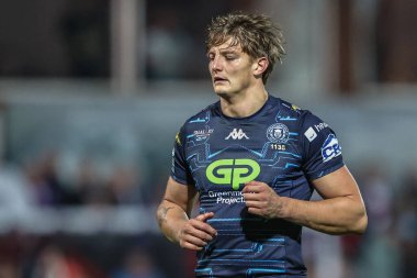 Wigan Warriors 'dan Harvey Makin Betfred Süper Lig 7. Raundunda Hull KR, Wigan Warriors' a karşı Sewell Group Craven Park, Kingston üzerine Hull, İngiltere, 11 Nisan 2025