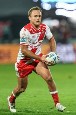 Hull KR 'dan Jez Litten, Betfred Süper Lig 7. Raundu' nda top Hull KR 'a karşı Wigan Warriors' a karşı Sewell Group Craven Park, Kingston üzerine Hull, Birleşik Krallık, 11 Nisan 2025
