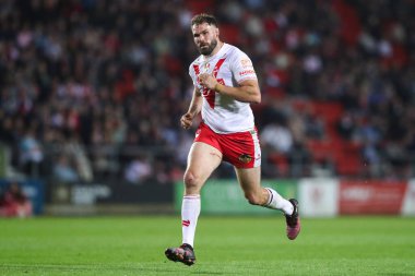 St. Helens 'den Alex Walmsley, Betfred Süper Lig 7. Raundunda St Helens, Wakefield Trinity' ye karşı, St Helens Stadyumu, 11 Nisan 2025