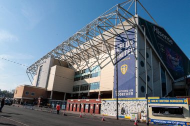Elland Road 'un, 12 Nisan 2025' te Leeds United ve Preston North End arasında oynanan Sky Bet Şampiyonası öncesi genel görüntüsü.