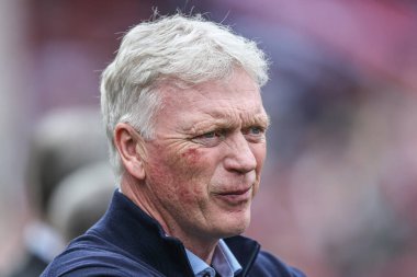 Premier Lig maçında David Moyes 'in menajeri Nottingham Forest, Everton' a karşı City Ground, Nottingham, İngiltere, 12 Nisan 2025