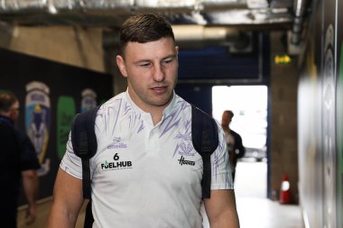 Warrington Wolves 'tan George Williams, 12 Nisan 2025' te Warrington Jones Stadyumu 'nda oynanan Warrington Wolves vs Hull FC karşılaşmasında Betfred Süper Lig 7.