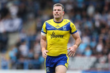 Warrington Wolves 'tan Lachlan Fitzgibbon Betfred Süper Lig 7. Raundunda Warrington Wolves - Hull FC maçı sırasında Halliwell Jones Stadyumu, Warrington, İngiltere, 12 Nisan 2025