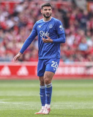 Everton 'dan Armando Broja Premier Lig maçı sırasında Nottingham Forest, Everton' a karşı City Ground, Nottingham, İngiltere, 12 Nisan 2025