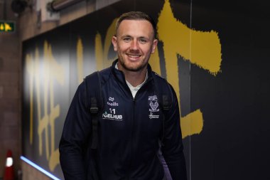 Warrington Wolves 'tan Ben Currie, 12 Nisan 2025' te Warrington, Warrington 'daki Halliwell Jones Stadyumu' nda oynanan Warrington Wolves vs Hull FC karşılaşmasında Betfred Süper Lig 7.