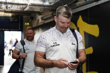 Warrington Wolves takımından Lachlan Fitzgibbon, 12 Nisan 2025 tarihinde Warrington, İngiltere 'deki Halliwell Jones Stadyumu' nda oynanan 7.