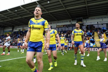 Warrington Wolves 'tan Matt Dufty 7. Betfred Süper Lig karşılaşmasında Warrington Wolves, Hull FC' ye karşı Halliwell Jones Stadyumu, Warrington, İngiltere, 12 Nisan 2025