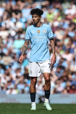 Manchester City 'den Nico O' Reilly Premier League maçında Manchester City, Etihad Stadyumu 'nda Crystal Palace' a karşı, 12 Nisan 2025