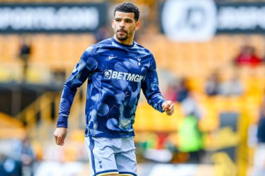 Tottenham Hotspur 'dan Dominic Solanke, 13 Nisan 2025' te Wolverhampton Wanderers ile Tottenham Hotspur arasında oynanan Premier League karşılaşması öncesinde ısındı.
