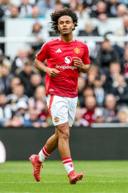 Manchester United takımından Joshua Zirkzee, 13 Nisan 2025 'te St. James' s Park, Newcastle, İngiltere 'de oynanan Premier League karşılaşmasında Manchester United ile karşı karşıya geldi.