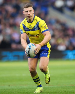 Warrington Wolves 'tan George Williams, 12 Nisan 2025' te İngiltere 'nin Warrington şehrinde oynanan 7. Betfred Süper Lig karşılaşmasında Warrington Wolves, Hull FC' ye karşı.