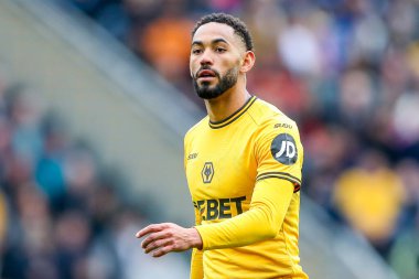 Wolverhampton Wanderers takımından Matheus Cunha, 13 Nisan 2025 'te Wolverhampton Wanderers ile Tottenham Hotspur arasında oynanan Premier League maçında