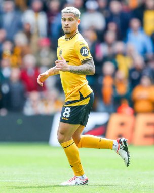 Wolverhampton Wanderers 'dan Joao Gomes Premier League maçında Wolverhampton Wanderers Tottenham Hotspur' a karşı Molineux, Wolverhampton, Birleşik Krallık, 13 Nisan 2025