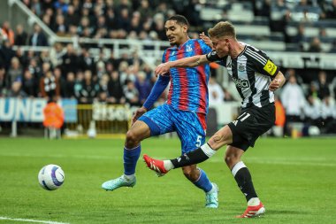 Newcastle United takımından Harvey Barnes, Premier League maçı Newcastle United 'a karşı St. James' s Park, Newcastle, İngiltere 'de 16 Nisan 2025' te oynanan Crystal Palace maçında 3-0 berabere kaldı.