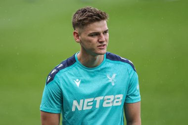 Kristal Saray 'dan Justin Devenny, Premier Lig maçı sırasında St.James' s Park, Newcastle, İngiltere 'deki Newcastle United - Crystal Palace maçına geldi.
