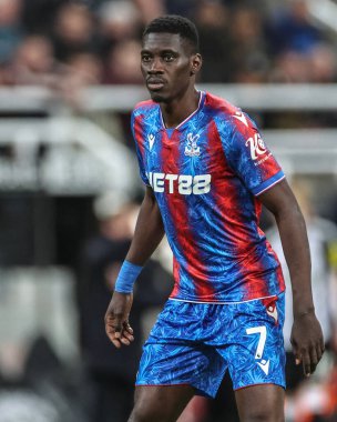 Kristal Saray 'dan Ismala Sarr Premier Lig maçı sırasında Newcastle United, St. James' s Park, Newcastle, İngiltere 'de Crystal Palace' a karşı, 16 Nisan 2025