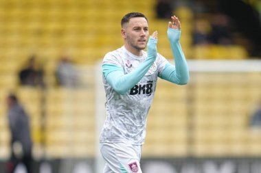 Burnley 'den Josh Brownhill 18 Nisan 2025' te İngiltere 'nin Watarage Road, Watford-Burnley maçında Sky Bet Şampiyonası öncesinde