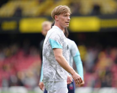 Burnley 'den Zian Flemming 18 Nisan 2025' te İngiltere 'nin Watarage Road, Watford-Burnley maçında Gökyüzü İddia Şampiyonası öncesinde