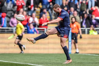 Hull KR 'dan James Batchelor, 18 Nisan 2025' te MKM Stadyumu 'nda oynanan Betfred Süper Lig 8. Raundda Hull FC vs Hull KR karşılaşmasını kutluyor.